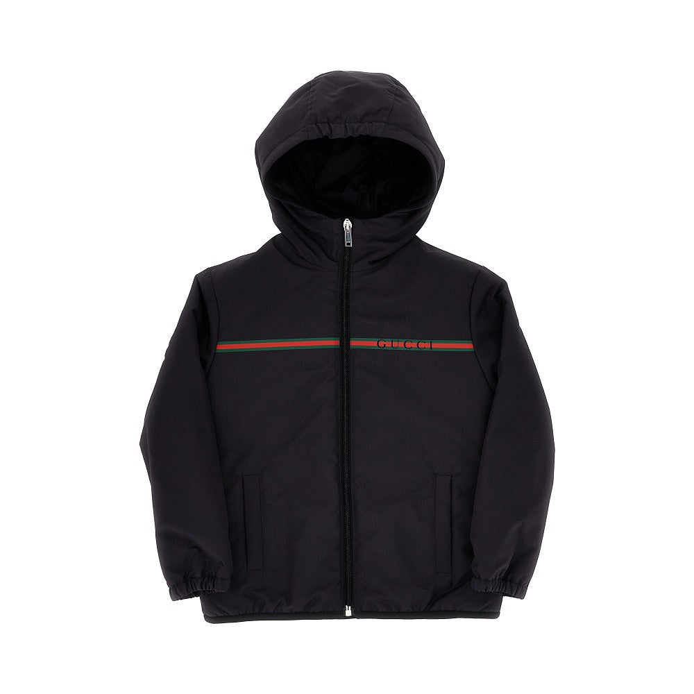 Web print nylon padded jacket