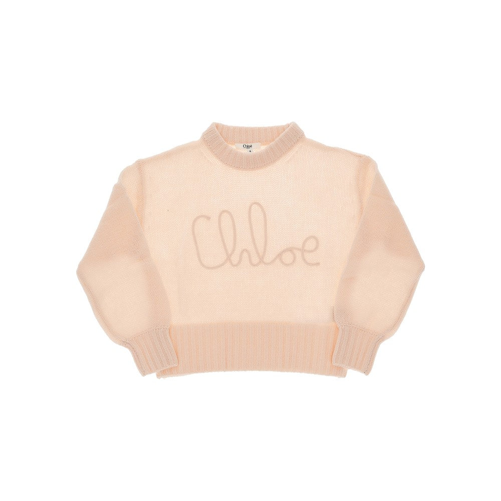 Pullover in cachemire e lana con logo
