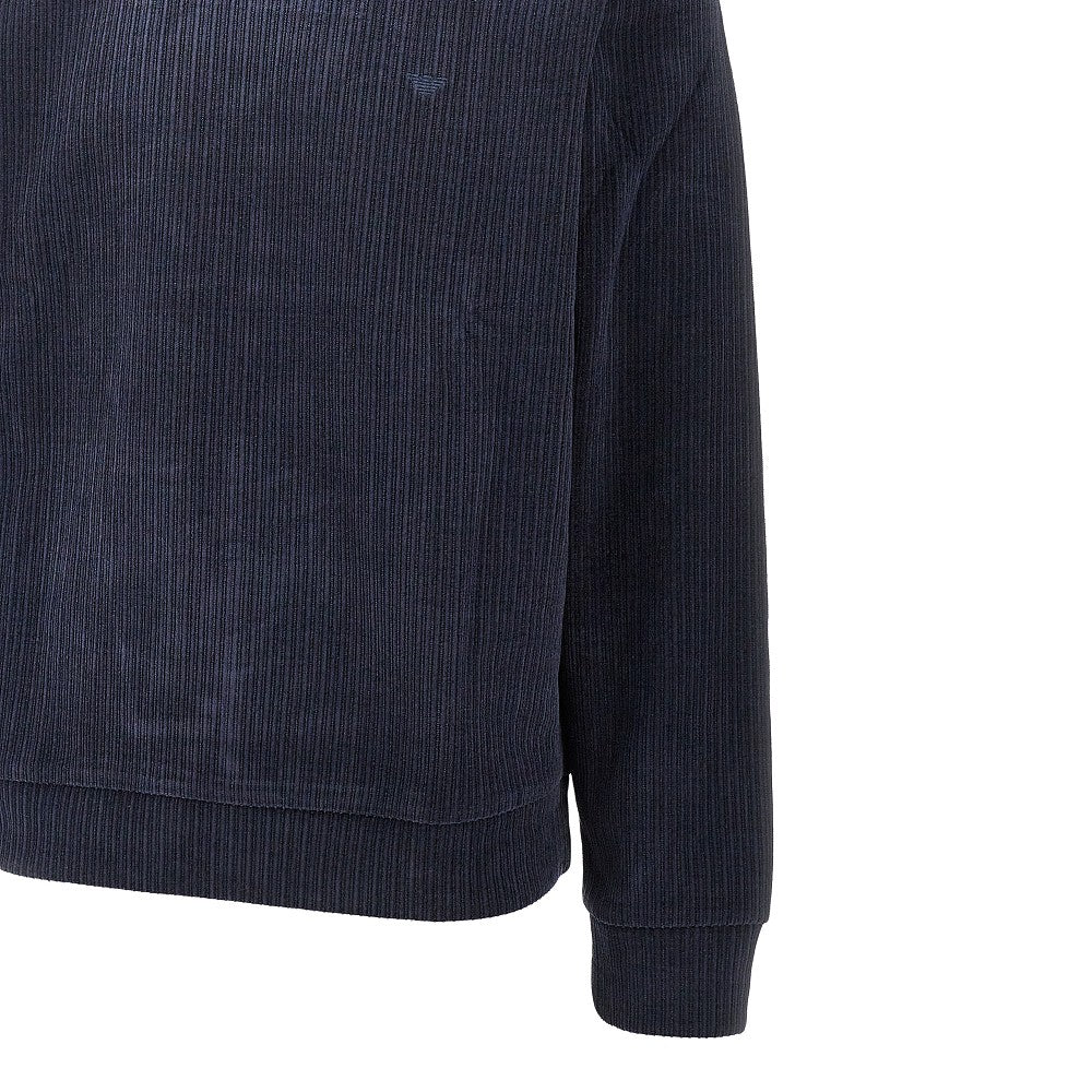 Felpa loungewear in velluto a coste
