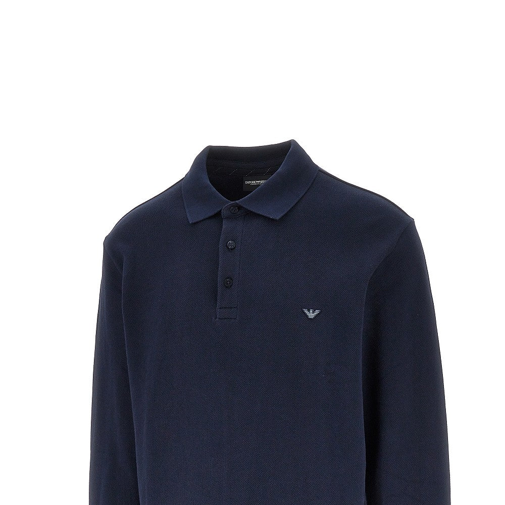 Polo in piquet felpato