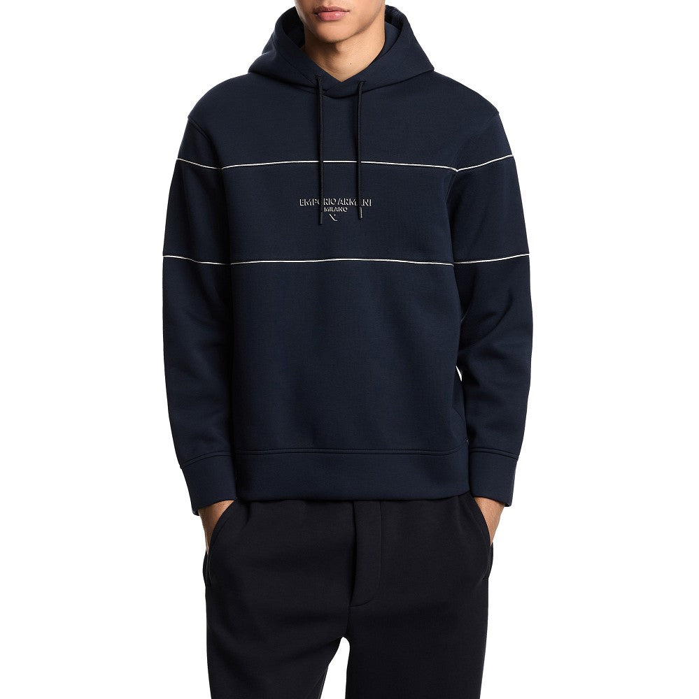 Double jersey hoodie with 3D logo