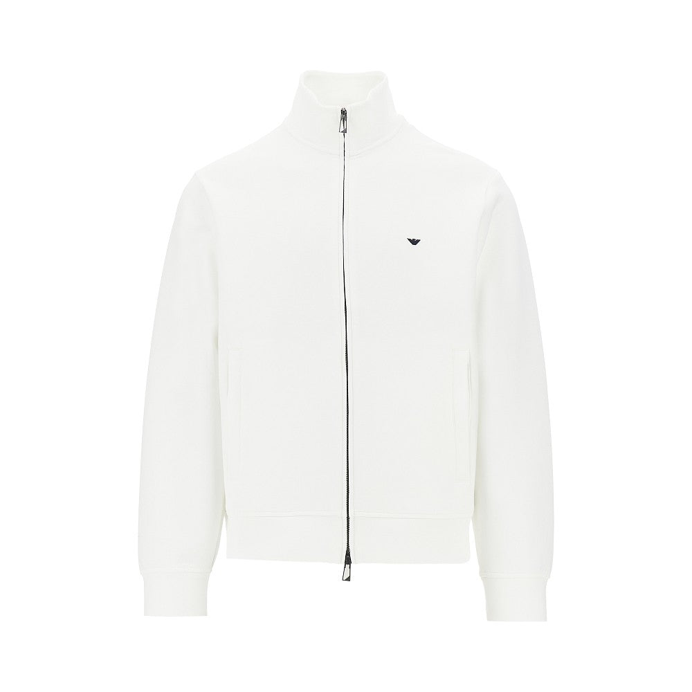Felpa full-zip in double jersey