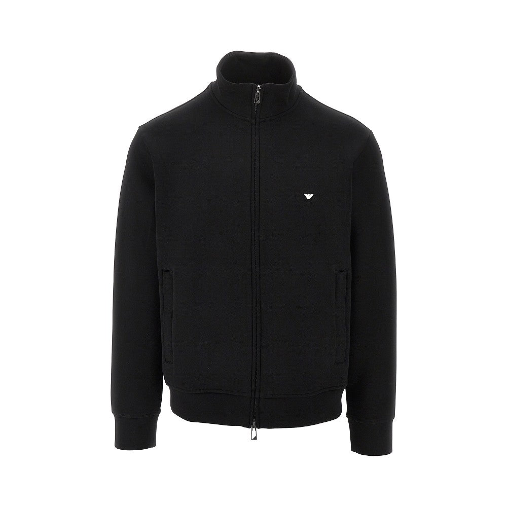 Felpa full-zip in double jersey