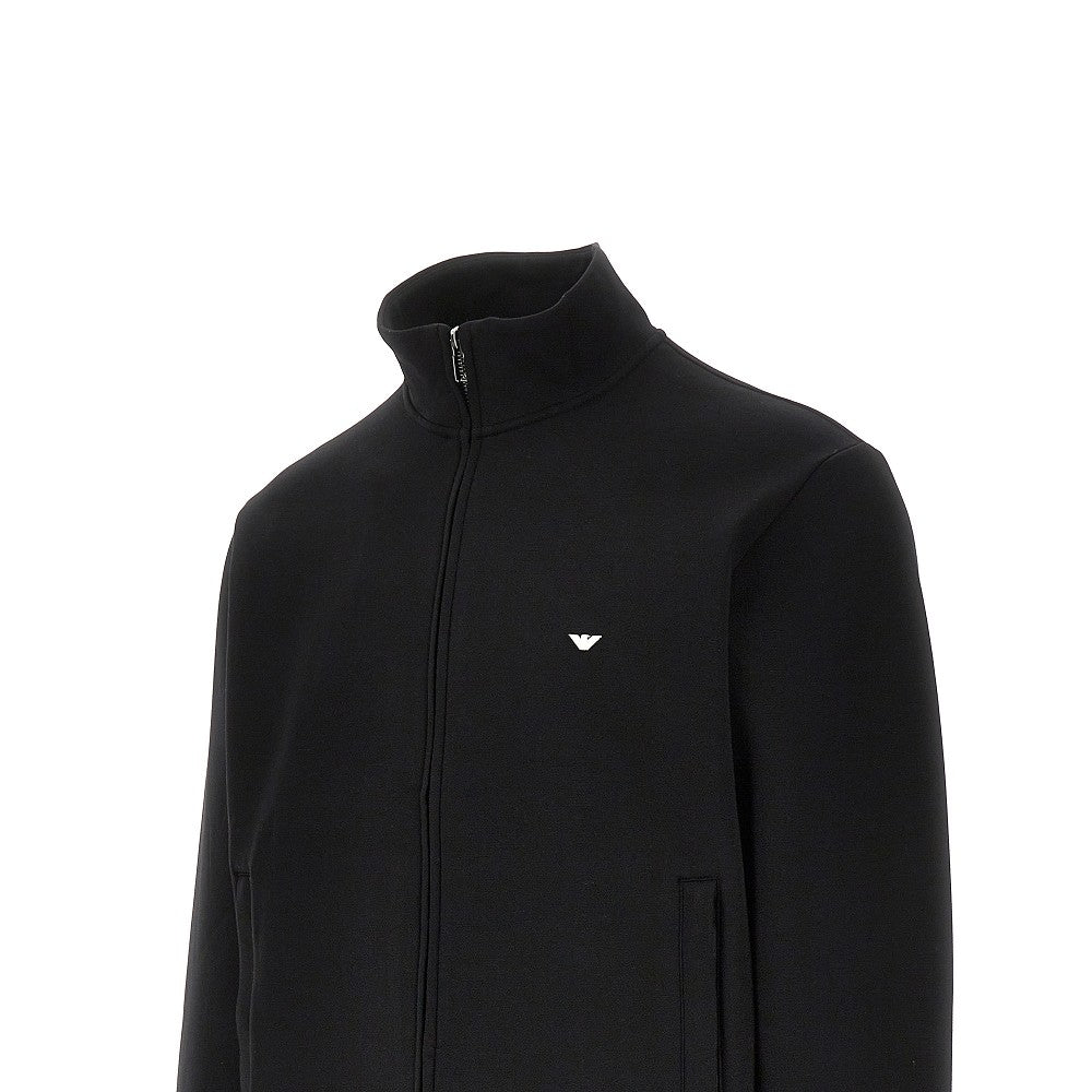 Felpa full-zip in double jersey