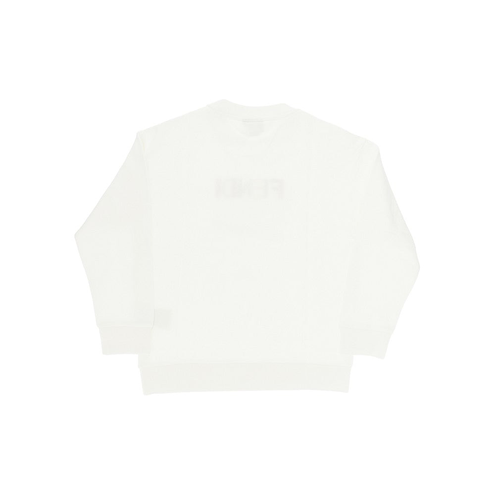 Multicoloured logo embroidery sweatshirt