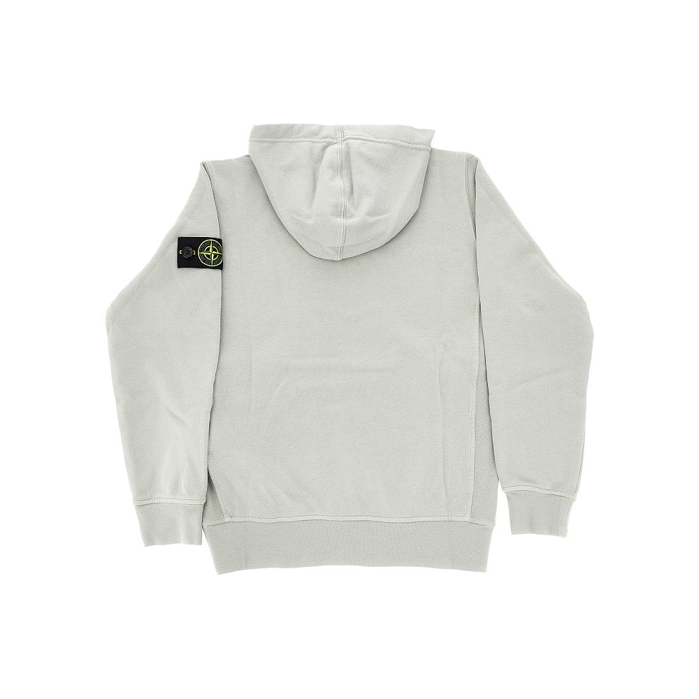 Felpa in cotone organico con Badge Logo