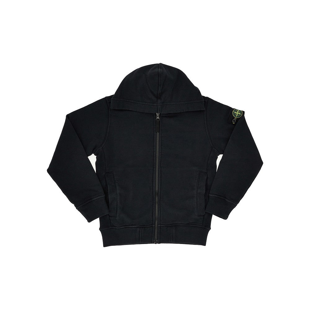 Felpa full-zip con badge logo