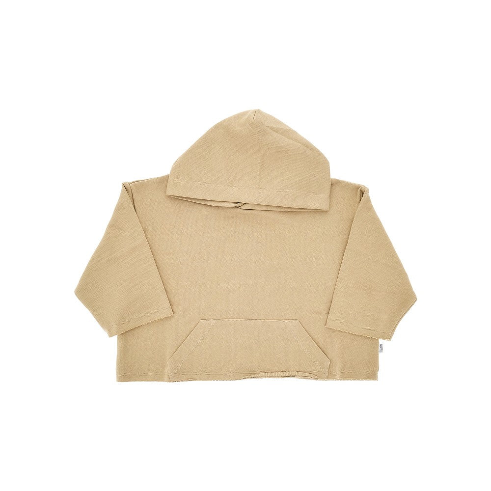 Felpa cropped con cappuccio