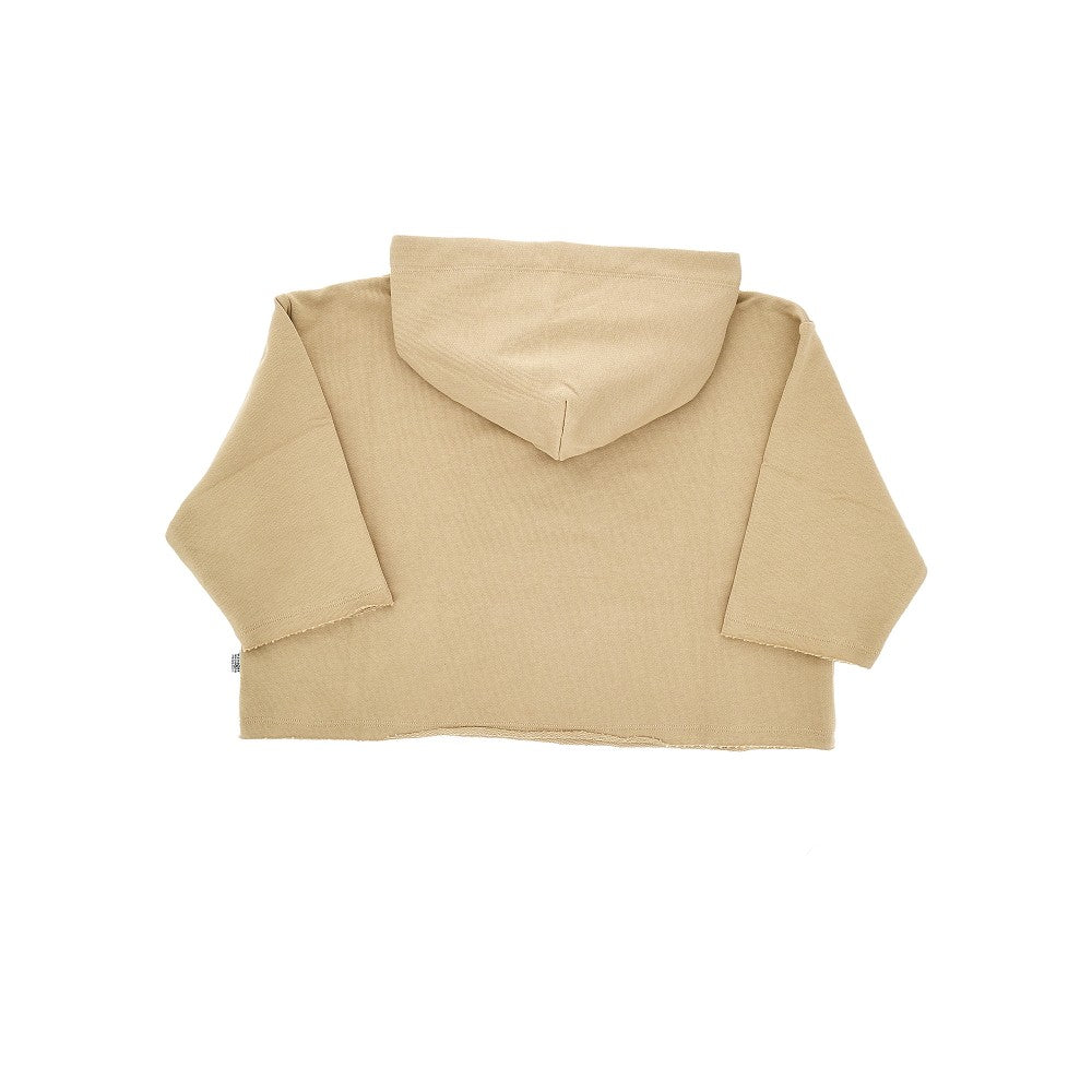 Felpa cropped con cappuccio