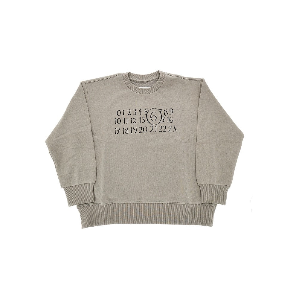 Felpa in cotone con stampa Numeric Logo