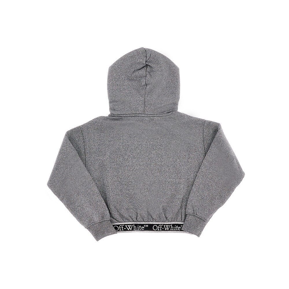 Lurex jersey hoodie with logo band