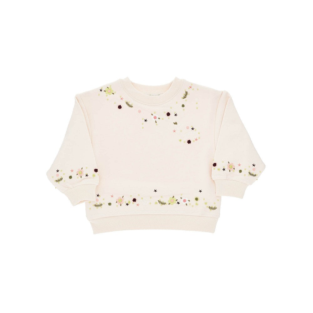 'Dolores' flowers embroidery sweatshirt