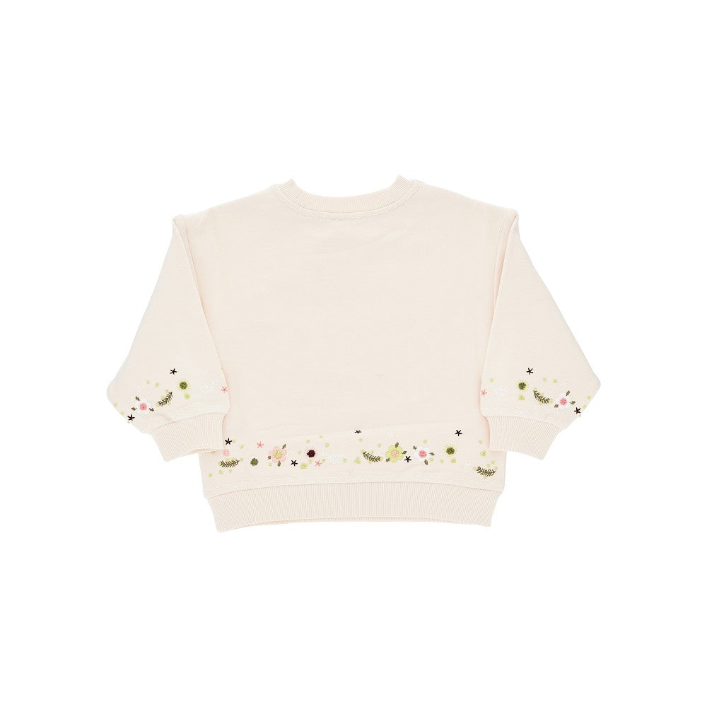 'Dolores' flowers embroidery sweatshirt