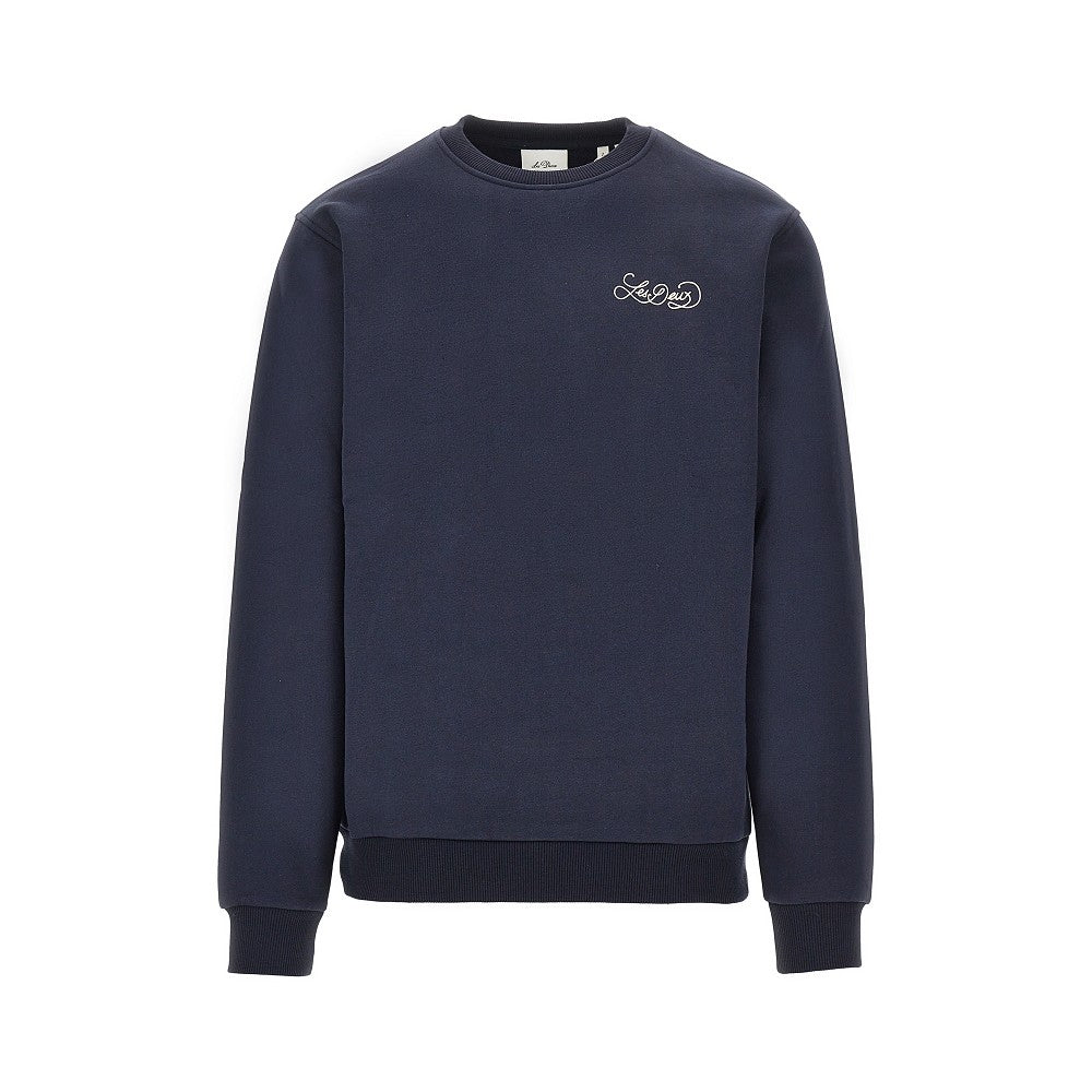 Felpa in cotone con stampa logo