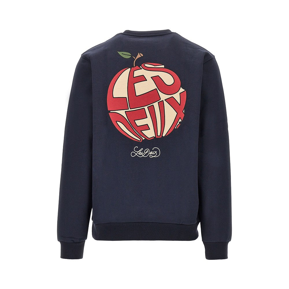 Felpa in cotone con stampa logo