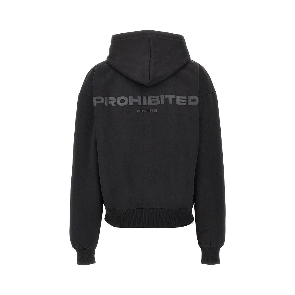 Felpa full-zip con logo in rilievo