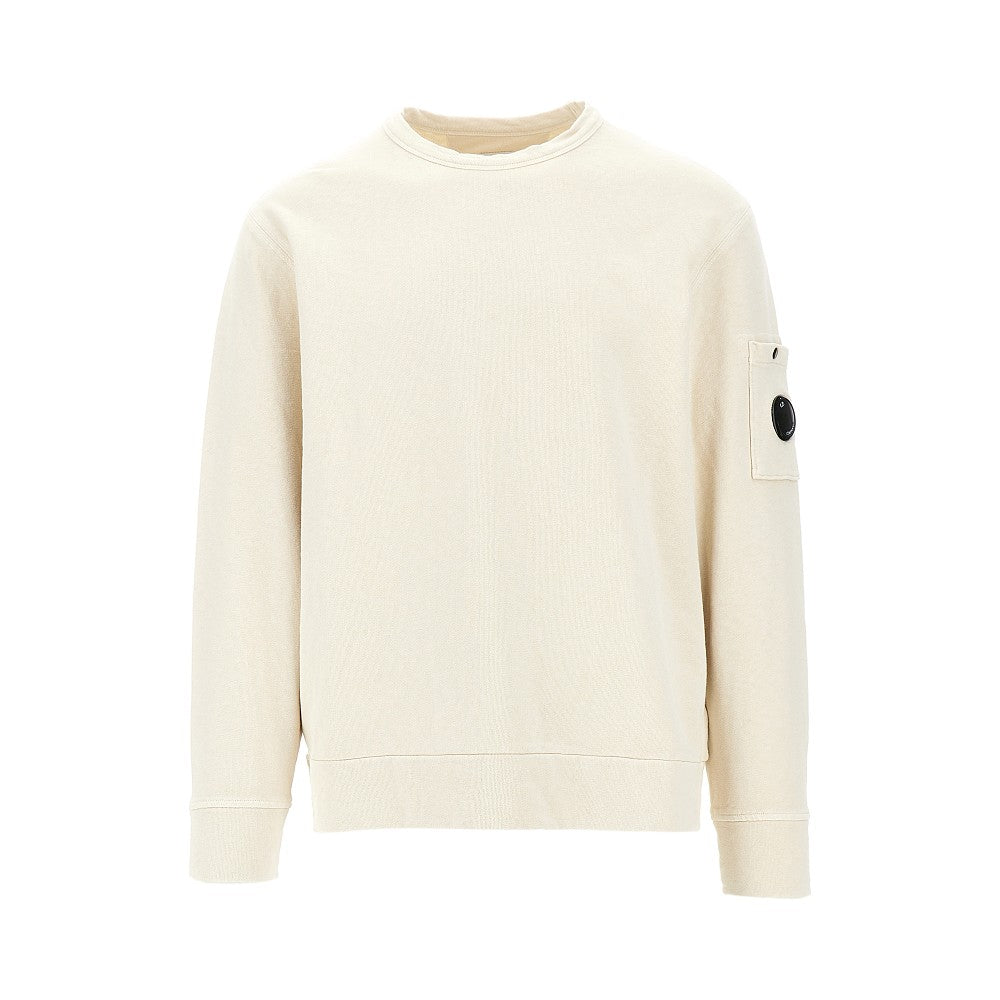 Felpa girocollo in cotone malfilé