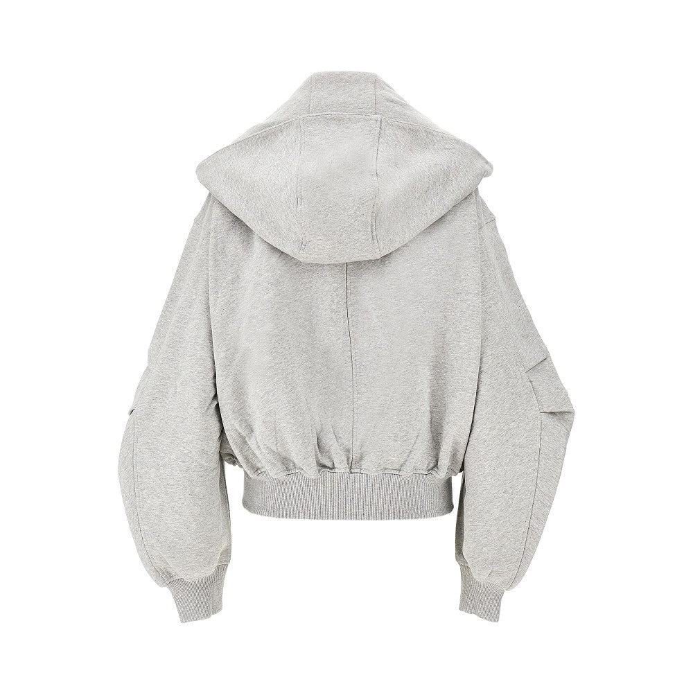Full-zip cotton hoodie