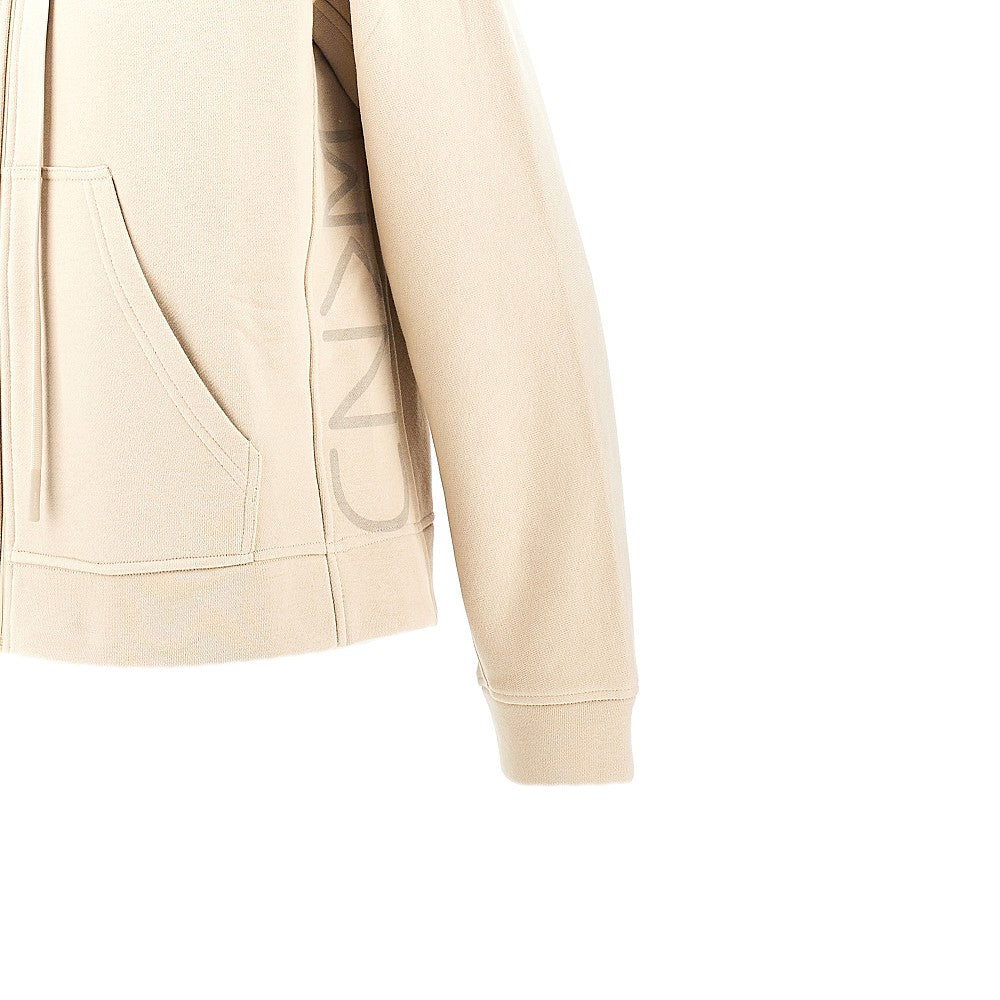 Cotton-blend full-zip hoodie