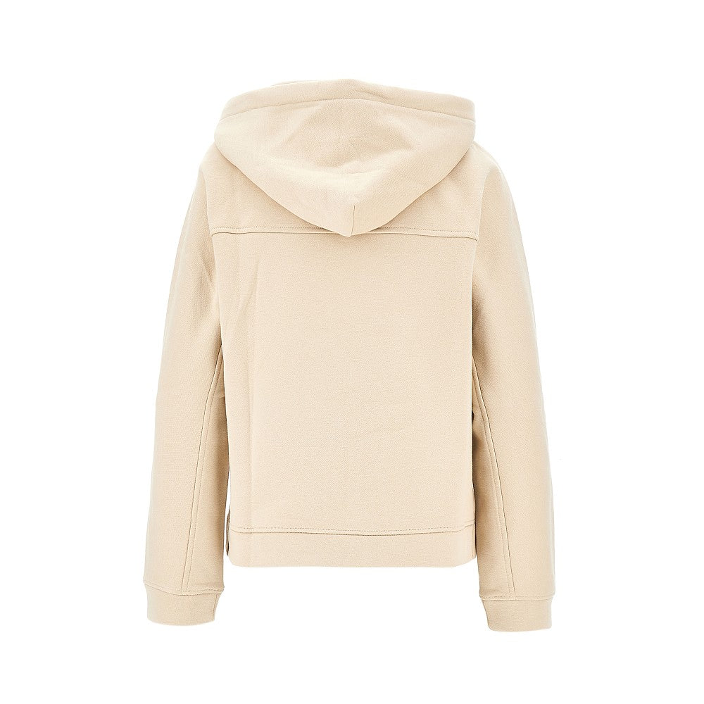 Cotton-blend full-zip hoodie