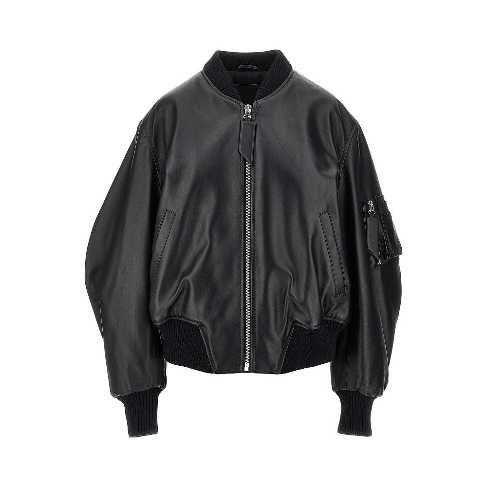 'Anja' leather bomber jacket