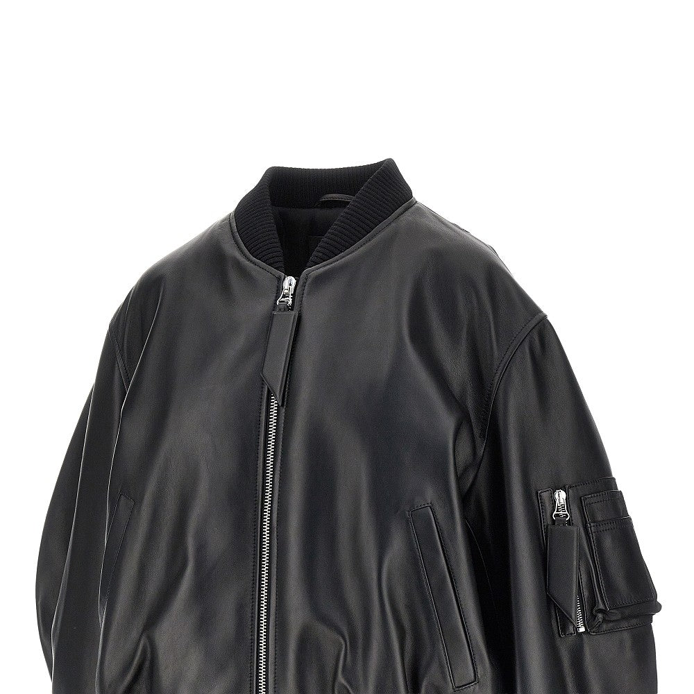 'Anja' leather bomber jacket