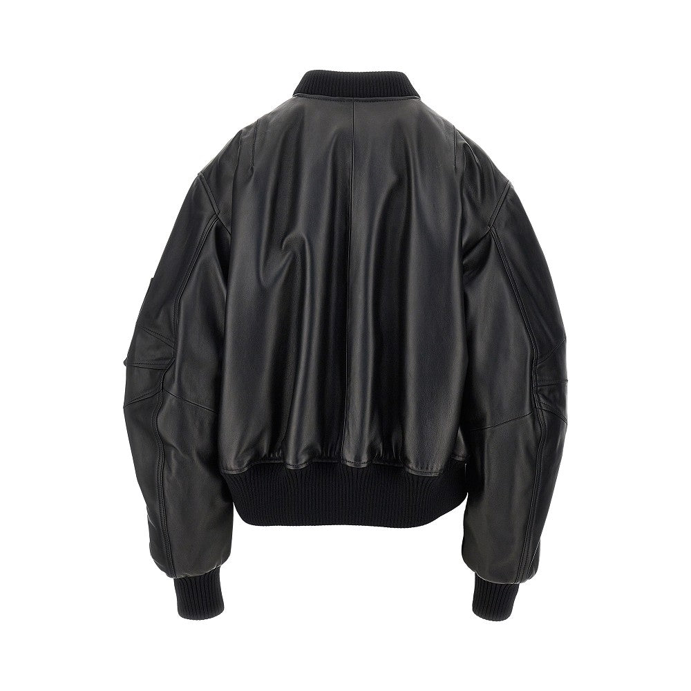 'Anja' leather bomber jacket