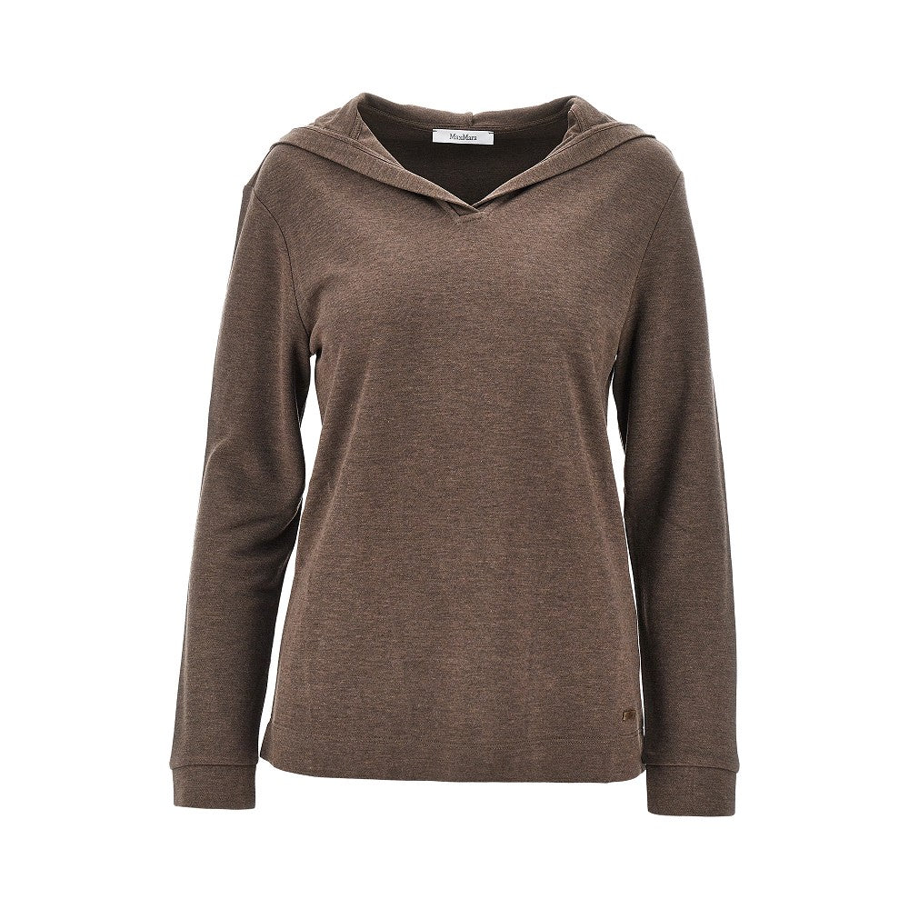 Silk-blend hoodie