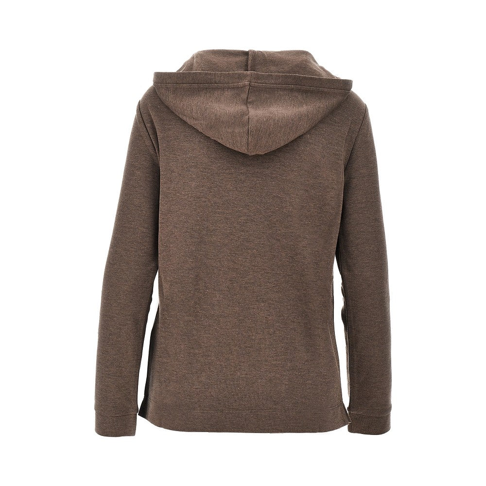 Silk-blend hoodie