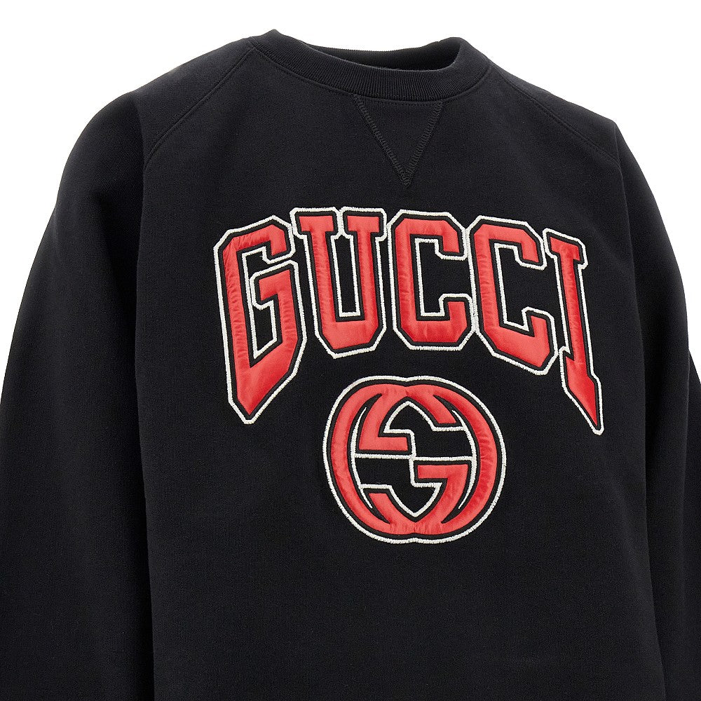 College logo cropped sweatshirt