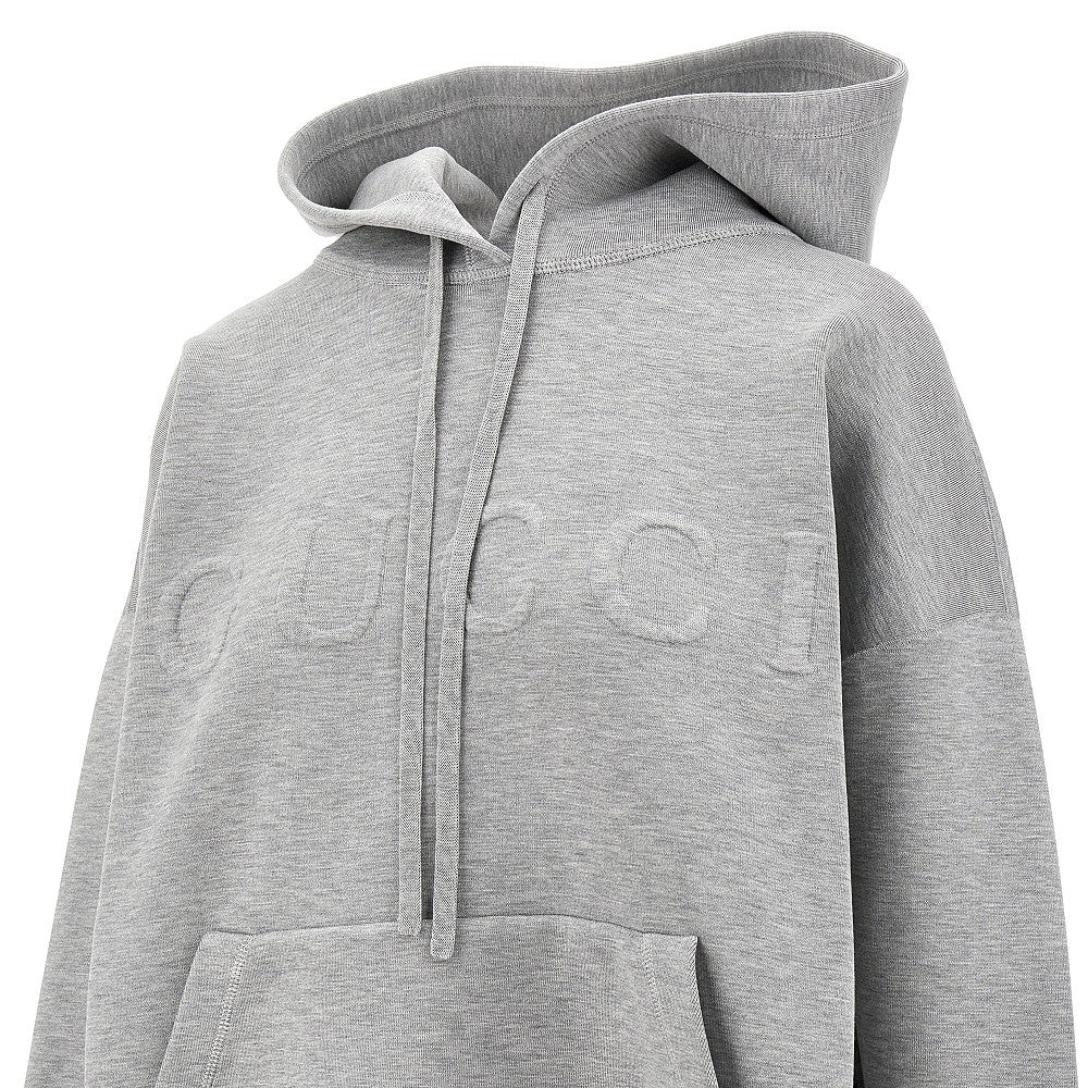 Embossed logo oversized hoodie