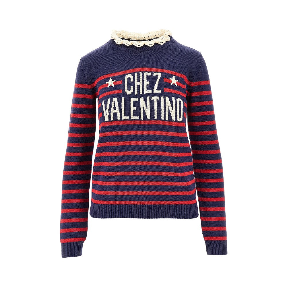'Chez Valentino' cotton sweater
