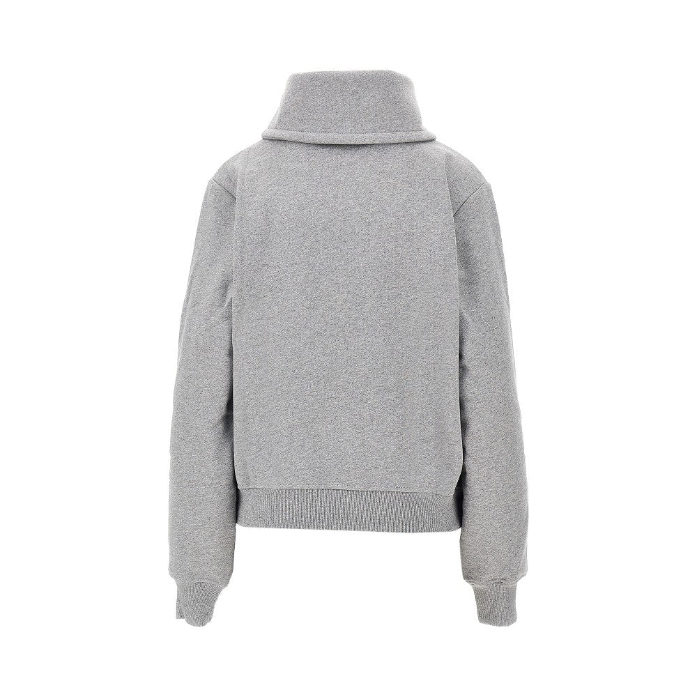 High-neck full-zip sweatshirt