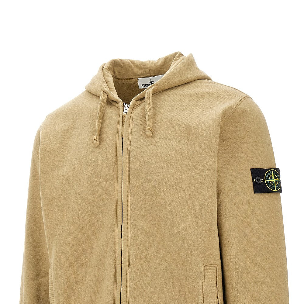 Organic cotton full-zip hoodie