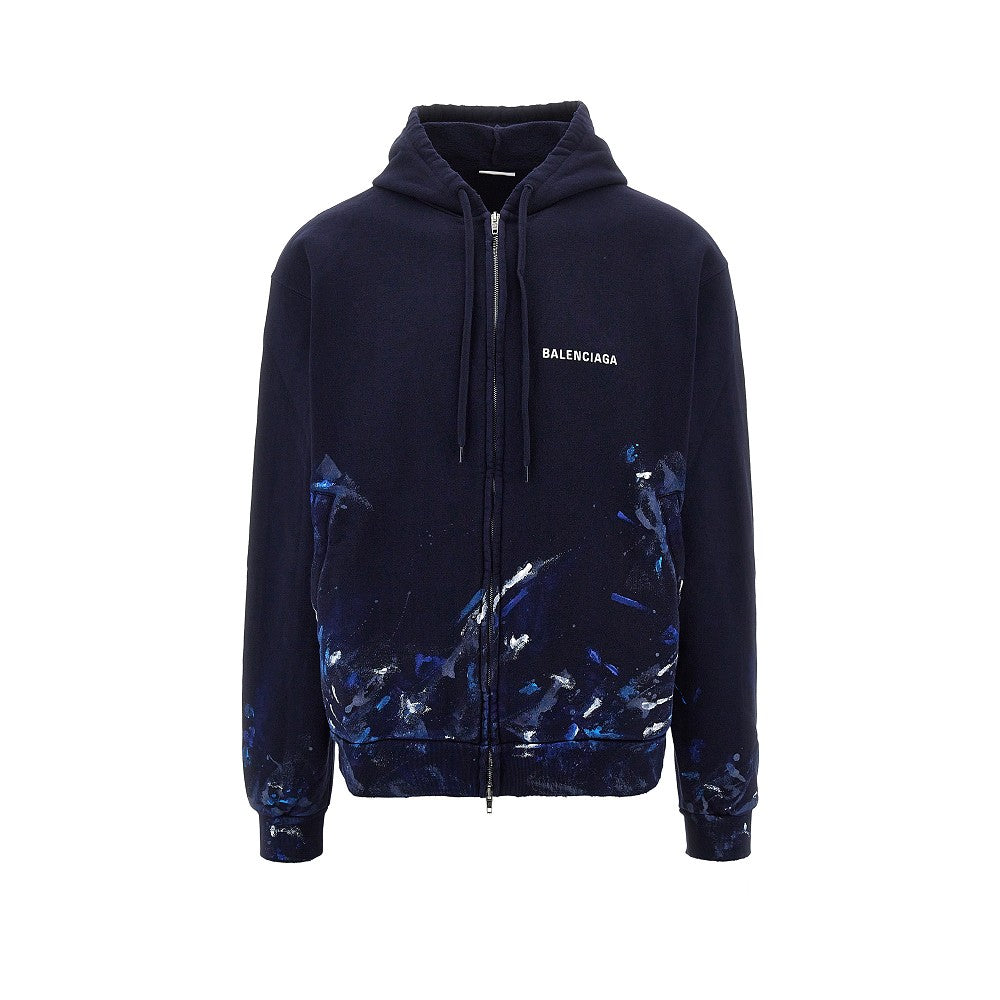 'Paint Splatter' full-zip hoodie
