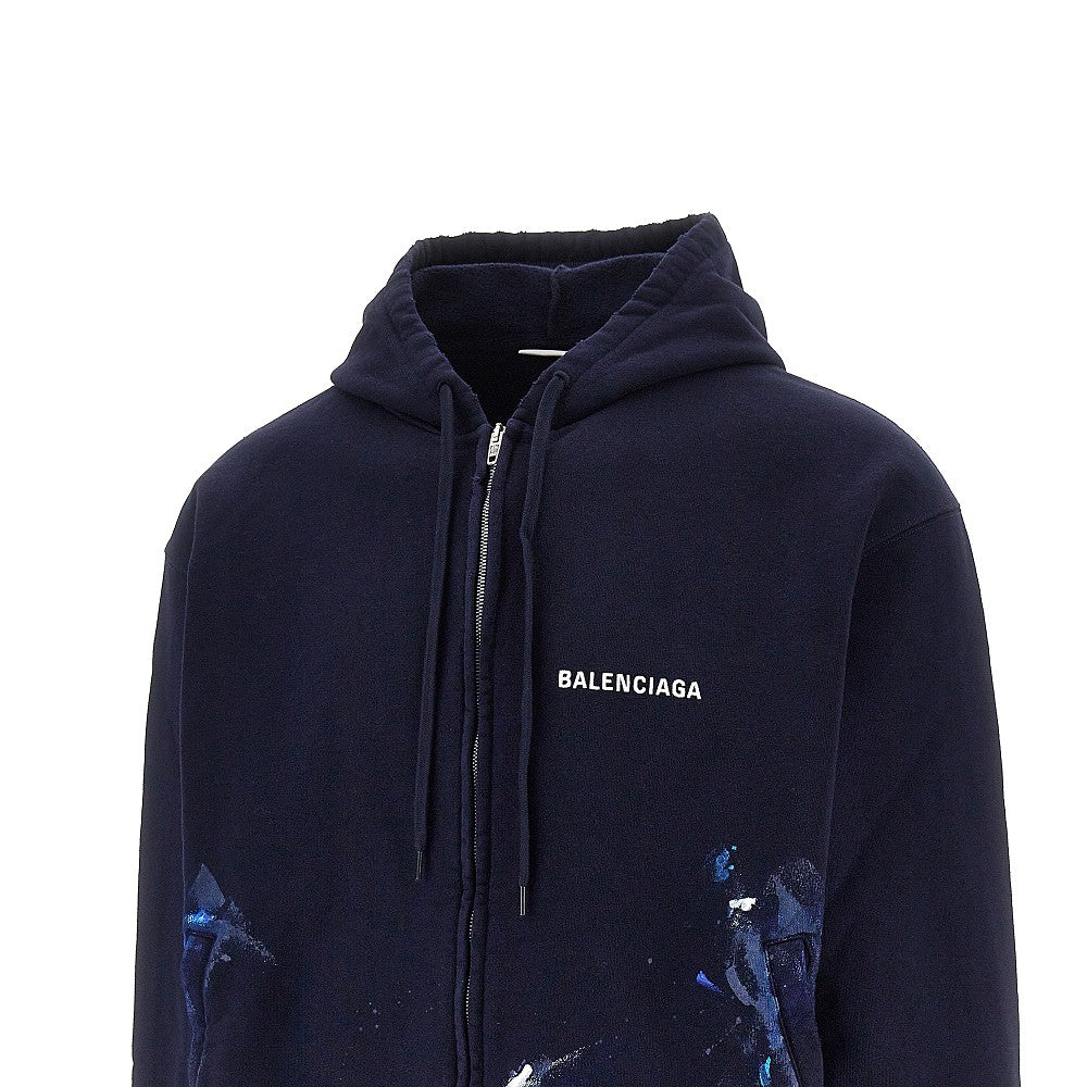 'Paint Splatter' full-zip hoodie