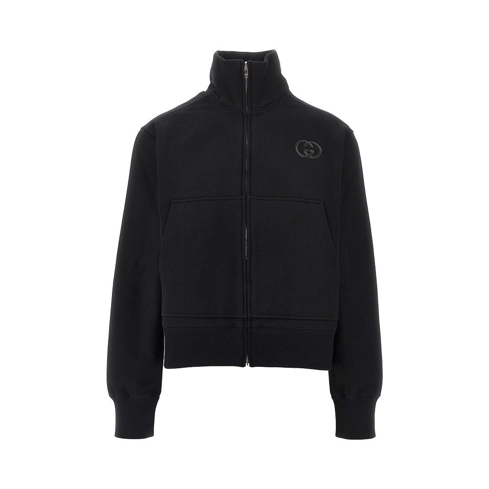 Felpa full-zip con ricamo Incrocio GG