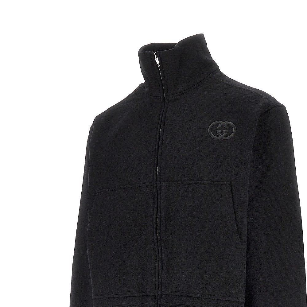 Felpa full-zip con ricamo Incrocio GG