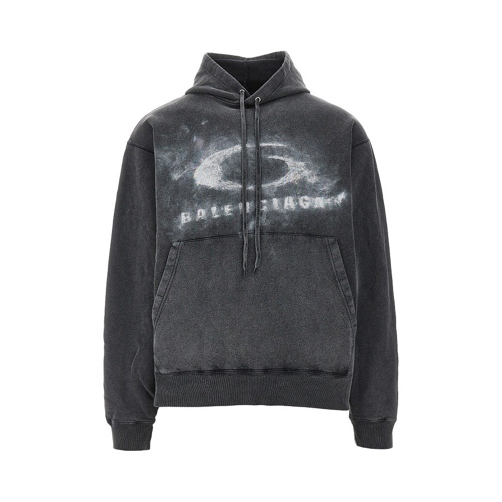 Washed Crayon Loop print hoodie