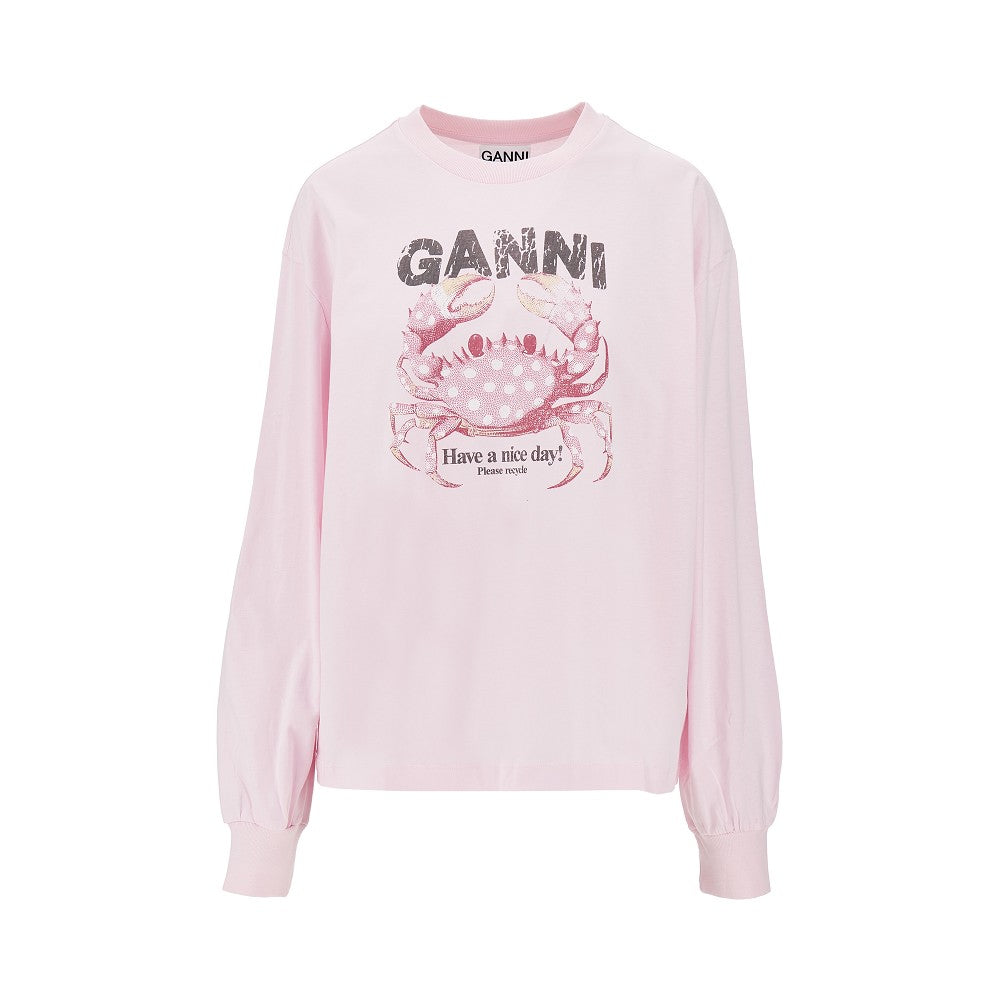 Jersey t-shirt with 'Crab' print