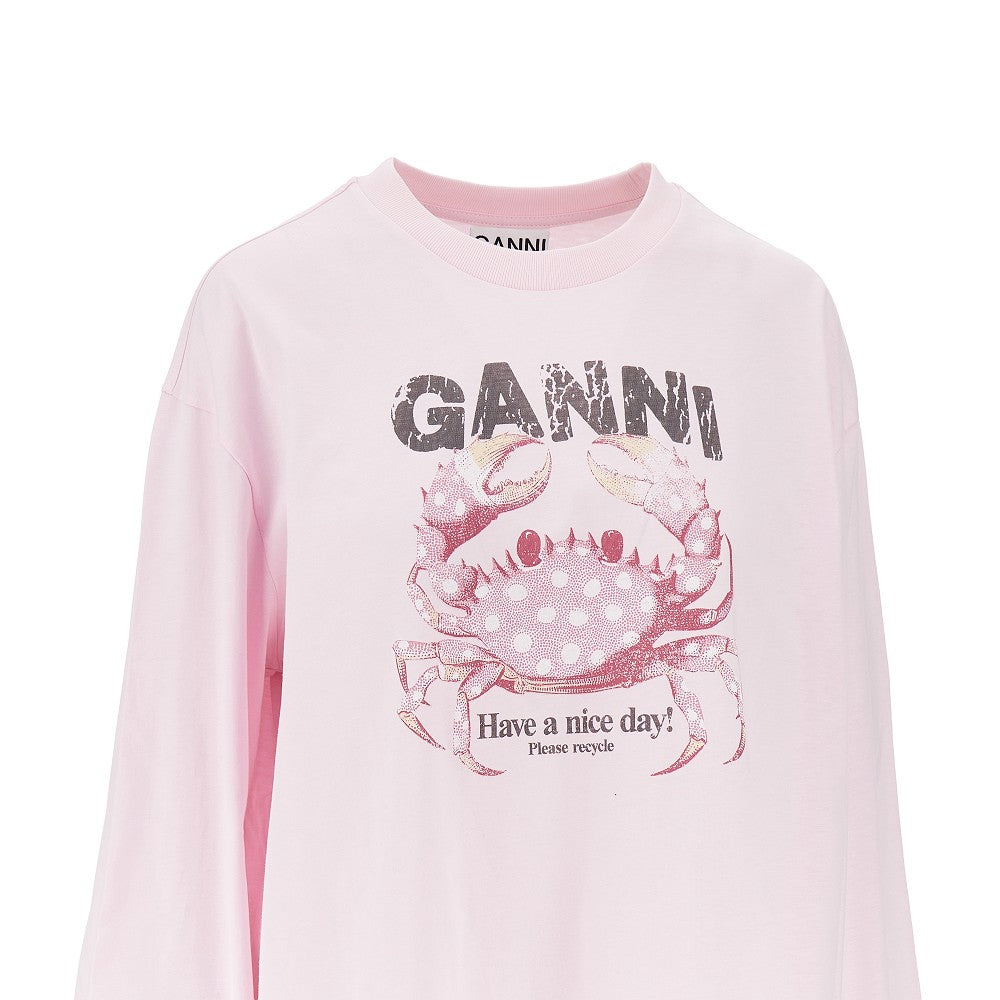 Jersey t-shirt with 'Crab' print