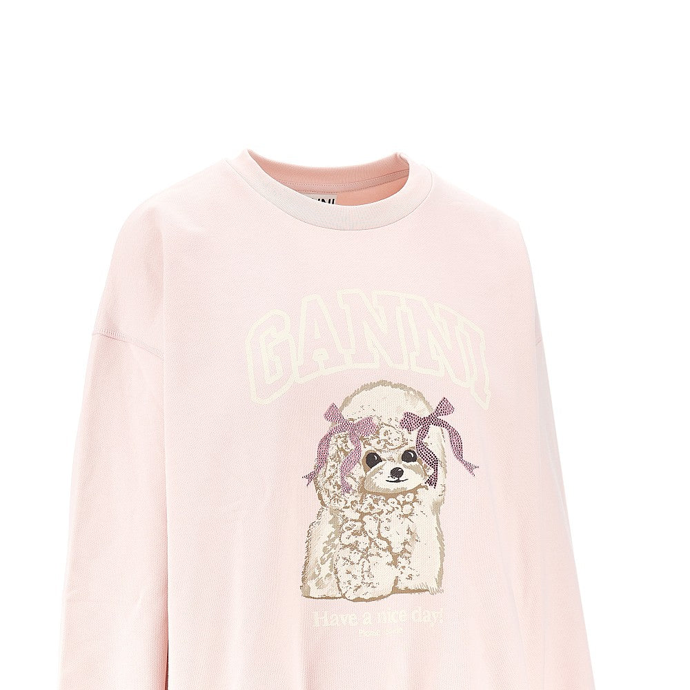 Felpa girocollo stampa Poodle