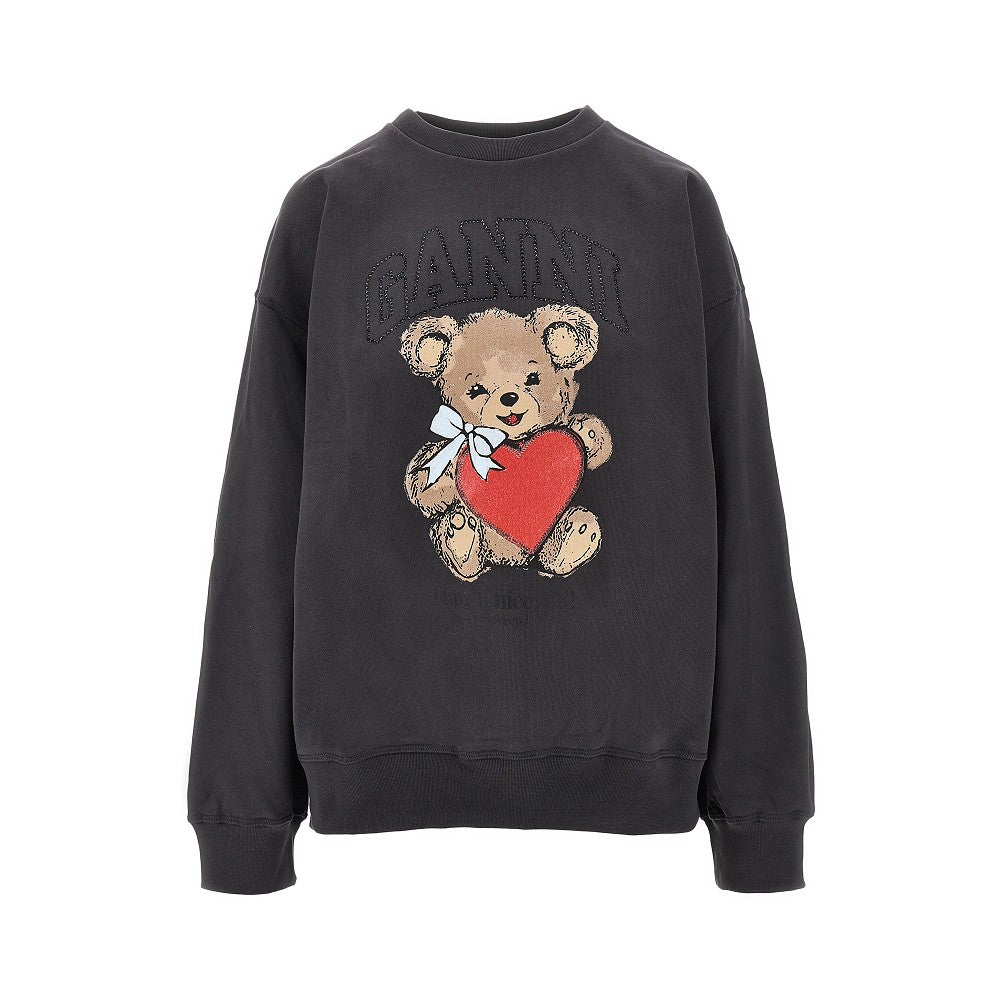 Bear print crewneck sweatshirt
