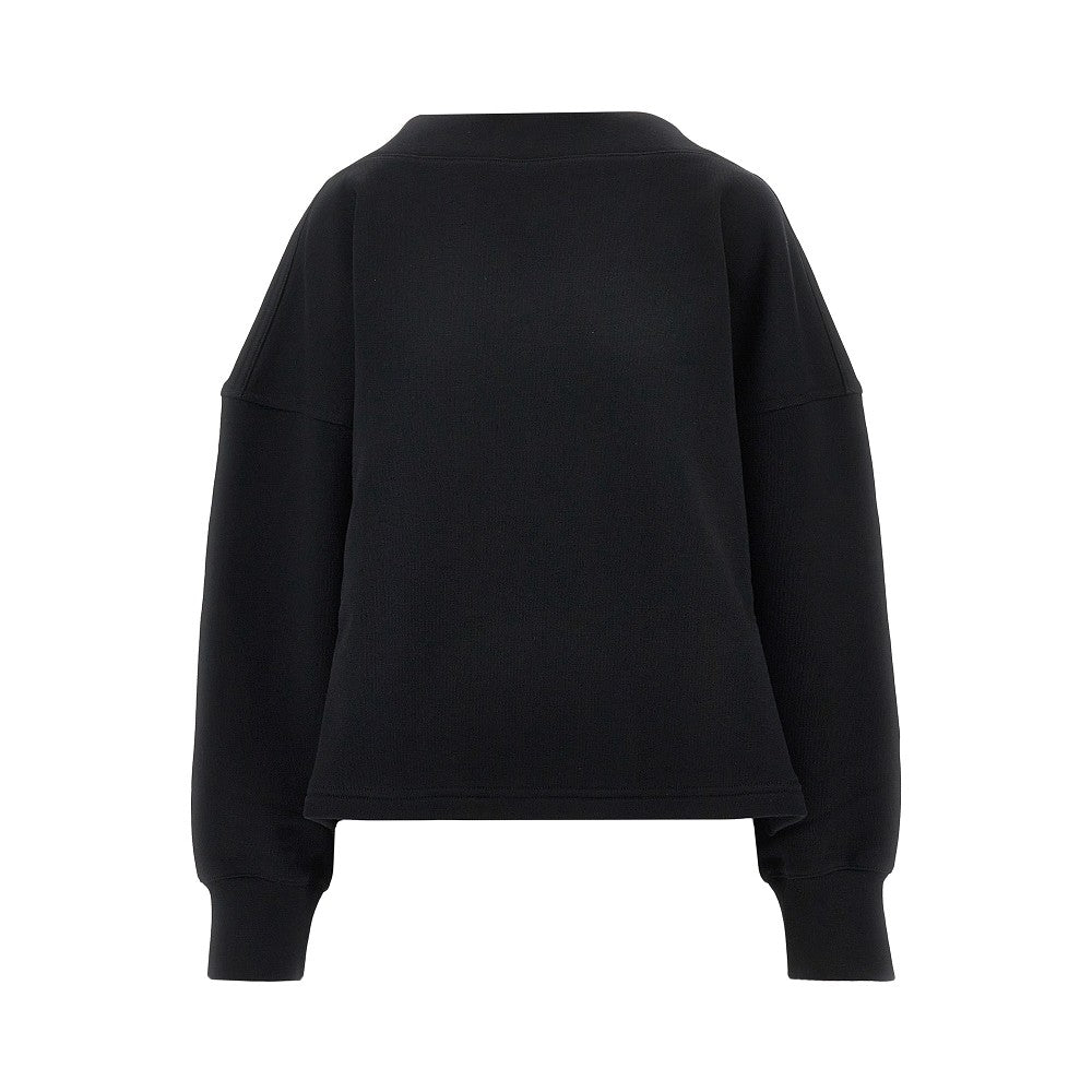 Boat-neck sweatshirt