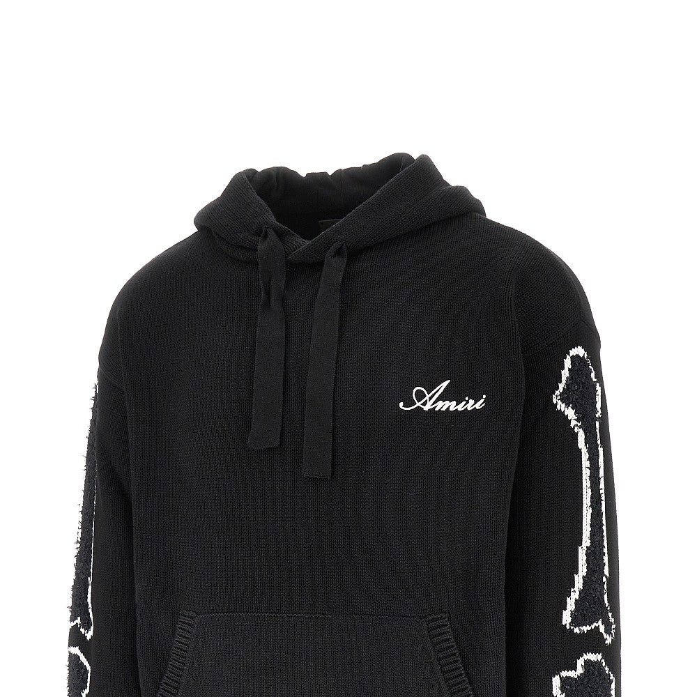 'Bones' knitted hoodie