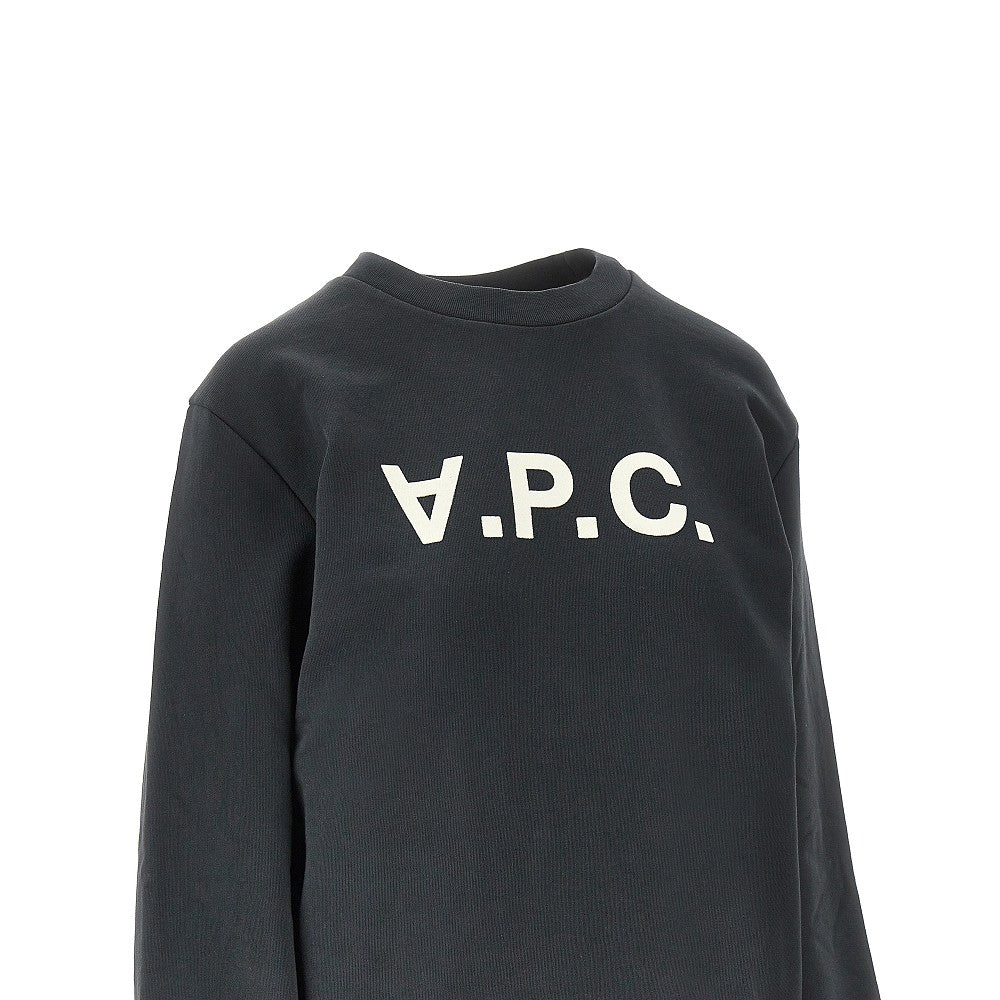 Felpa in cotone con stampa logo