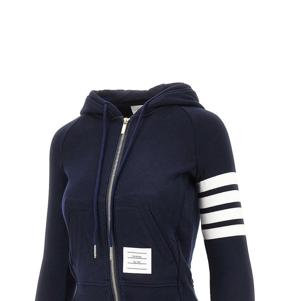Felpa full-zip con intarsio 4 Bar