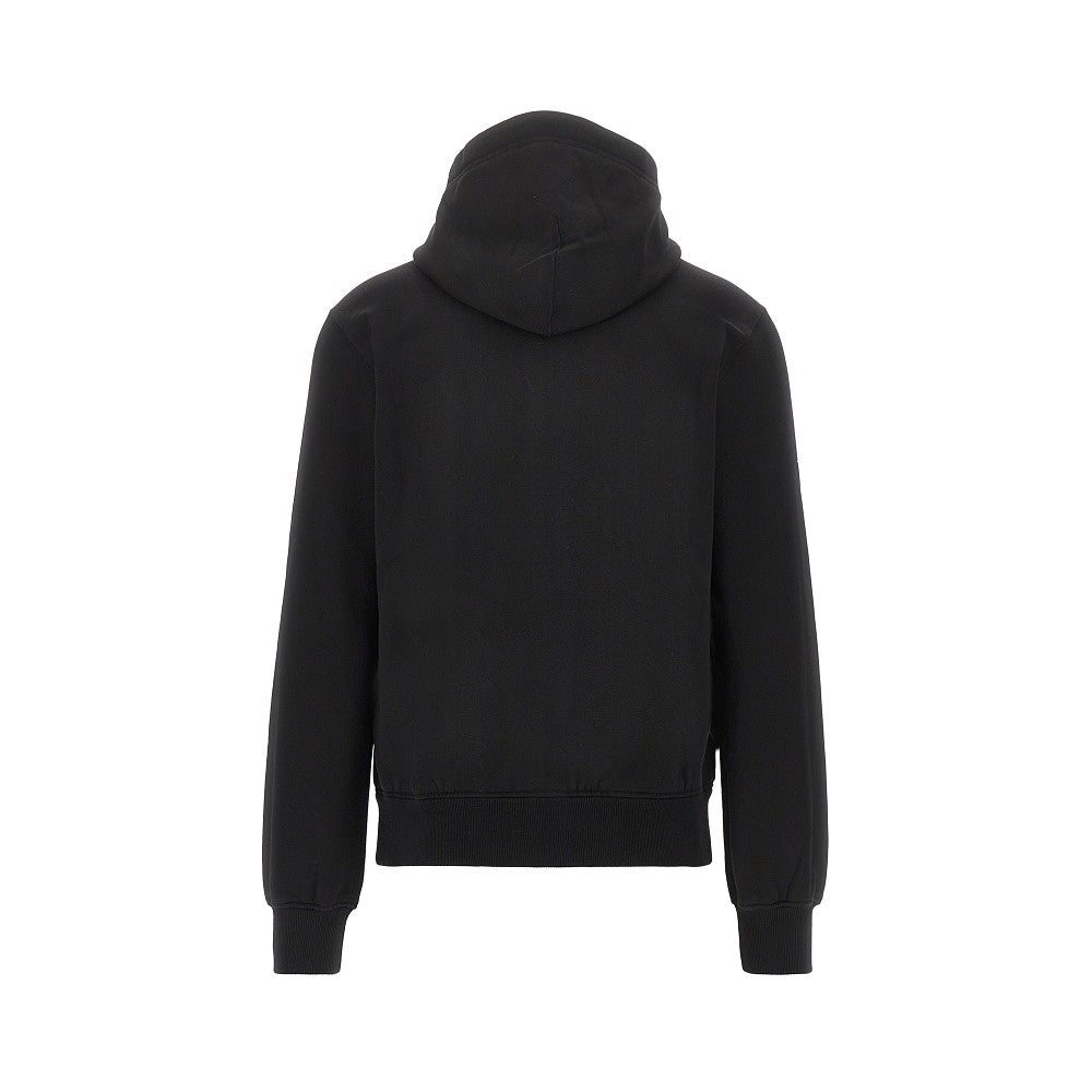 Full-zip hoodie with heraldic patch