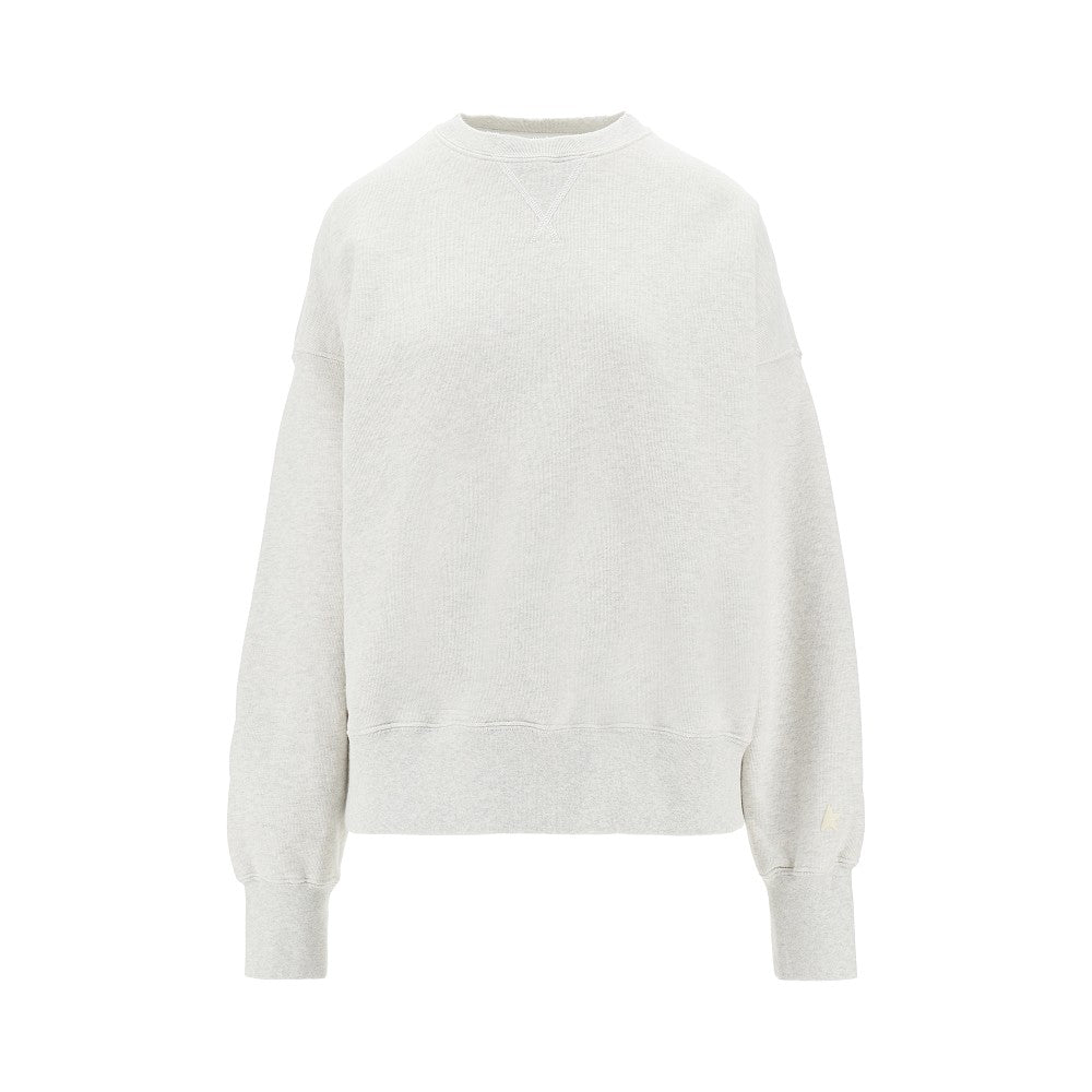 Felpa oversize con logo in cristalli