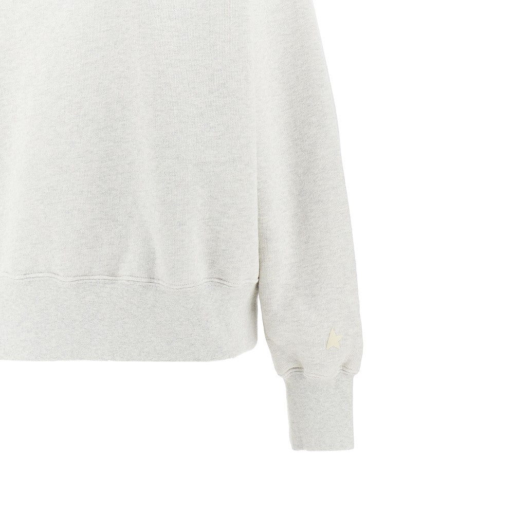Felpa oversize con logo in cristalli